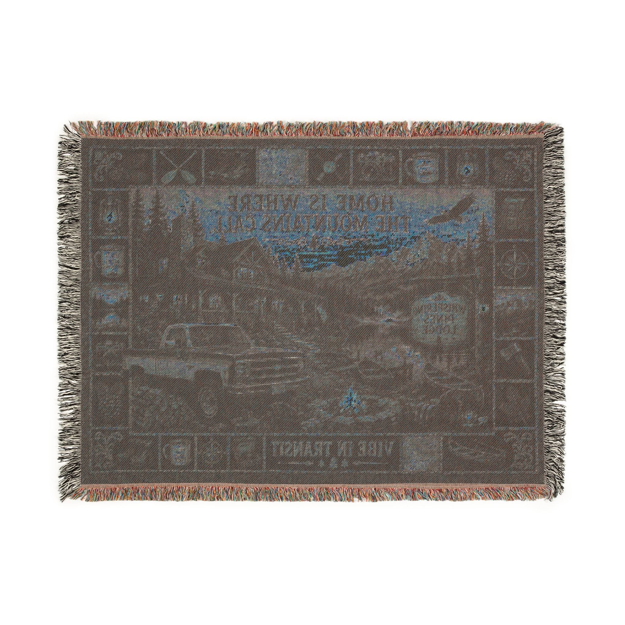Whispering Pines Lodge™ | Premium Woven Blanket | Vintage Mountain Lodge Tapestry | 80" × 60" | Vibe In Transit