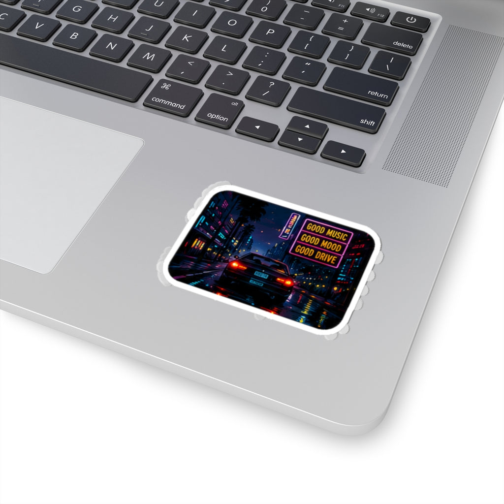 Vibe In Transit | Good Music Good Mood Good Drive Sticker | Night Drive Music Sticker