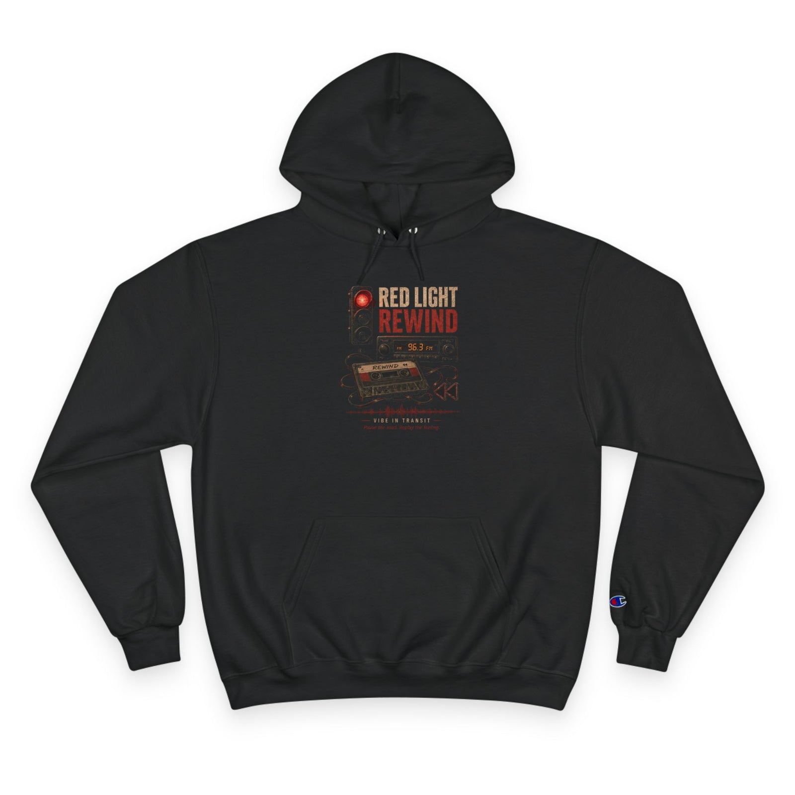 Vibe In Transit | Red Light Rewind Hoodie | Commute Sessions