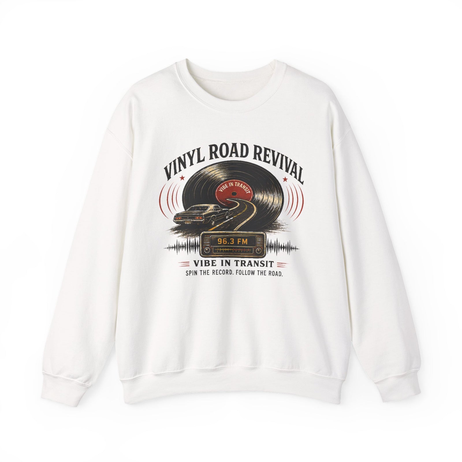 Vibe In Transit | Vinyl Road Revival Sweatshirt | Vibing In Vintage