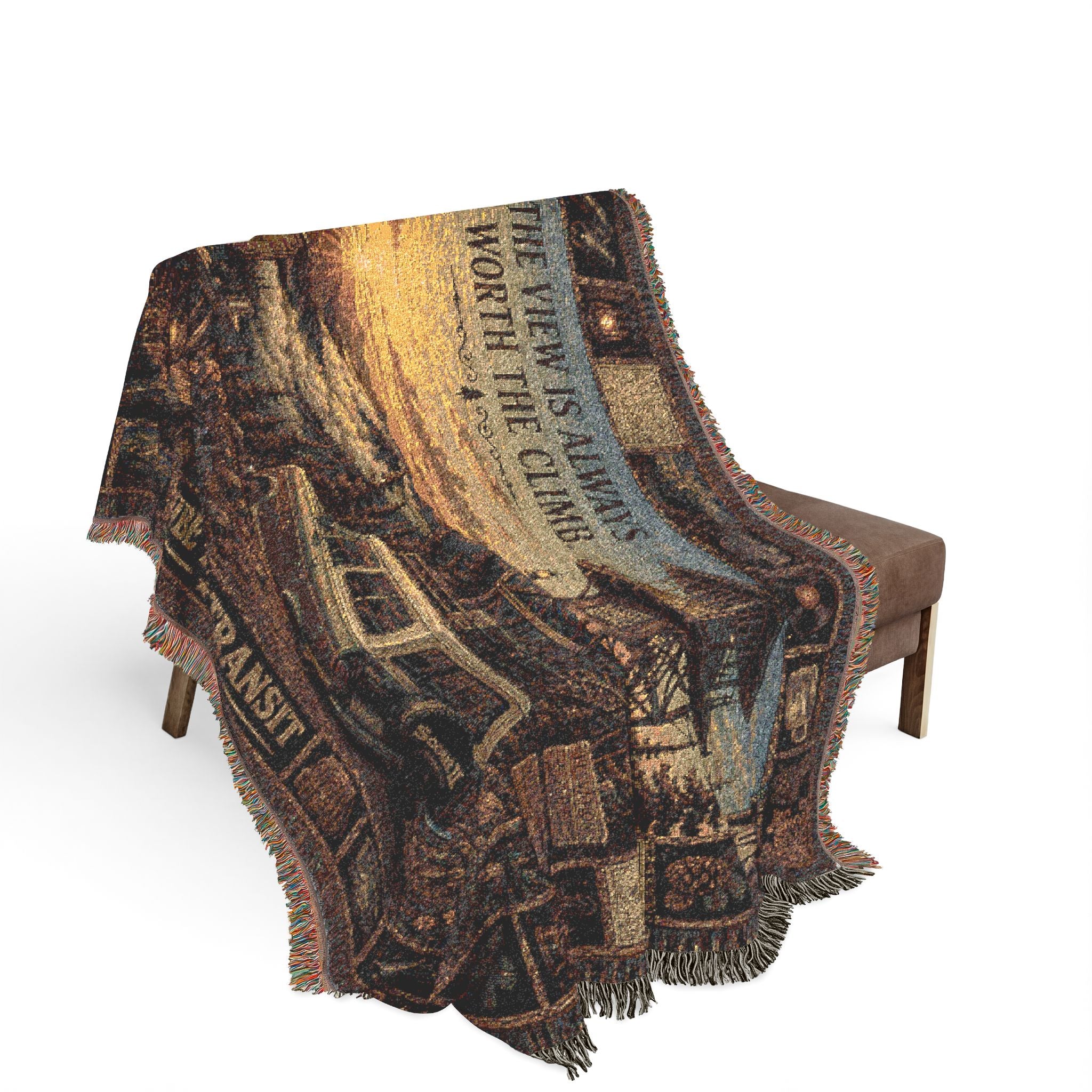 The Last Lookout™ | Premium Woven Blanket | Vintage Fire Tower Tapestry | 80" × 60" | Vibe In Transit