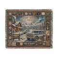 Snowbound Pass™ | Premium Woven Blanket | Vintage Winter Mountain Tapestry | 60" × 50" | Vibe In Transit