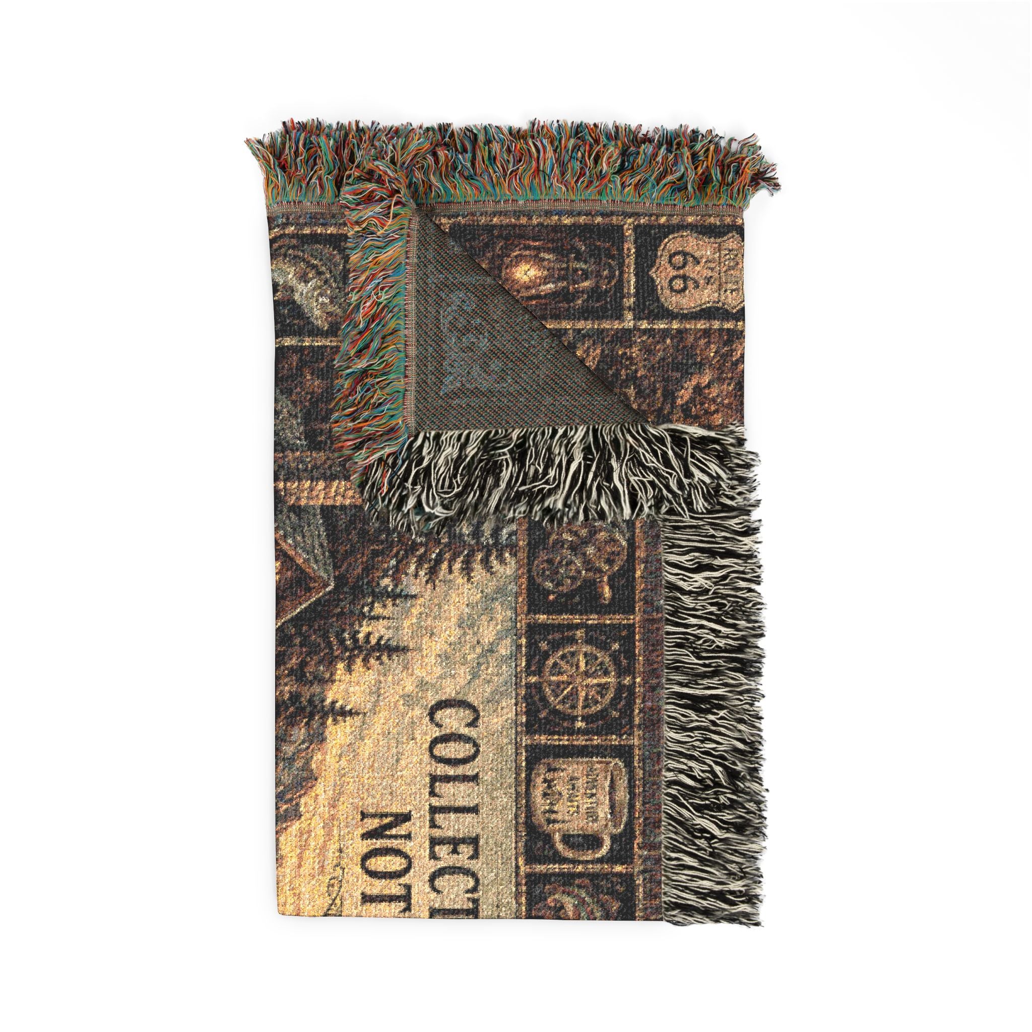 Lake Days™ | Premium Woven Blanket | Vintage Fishing Cabin Tapestry | 80" × 60" | Vibe In Transit