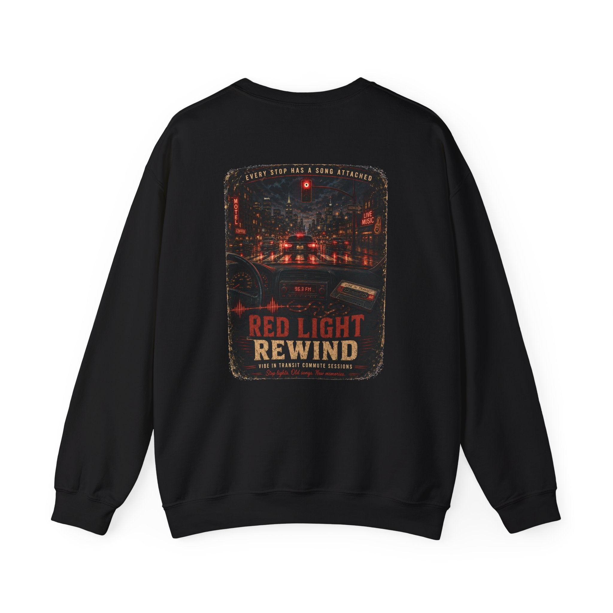 Vibe In Transit | Red Light Rewind Sweatshirt | Commute Sessions