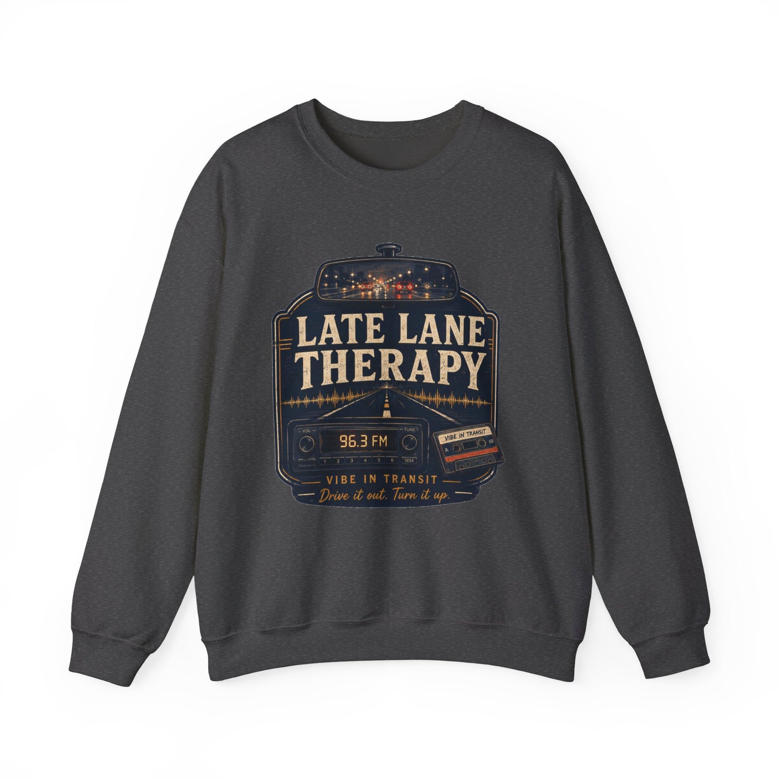 Vibe In Transit | Late Lane Therapy Sweatshirt | Commute Sessions