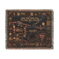 Midnight Fuel™ | Premium Woven Blanket | Vintage 24-Hour Road Trip Tapestry | 60" × 50" | Vibe In Transit