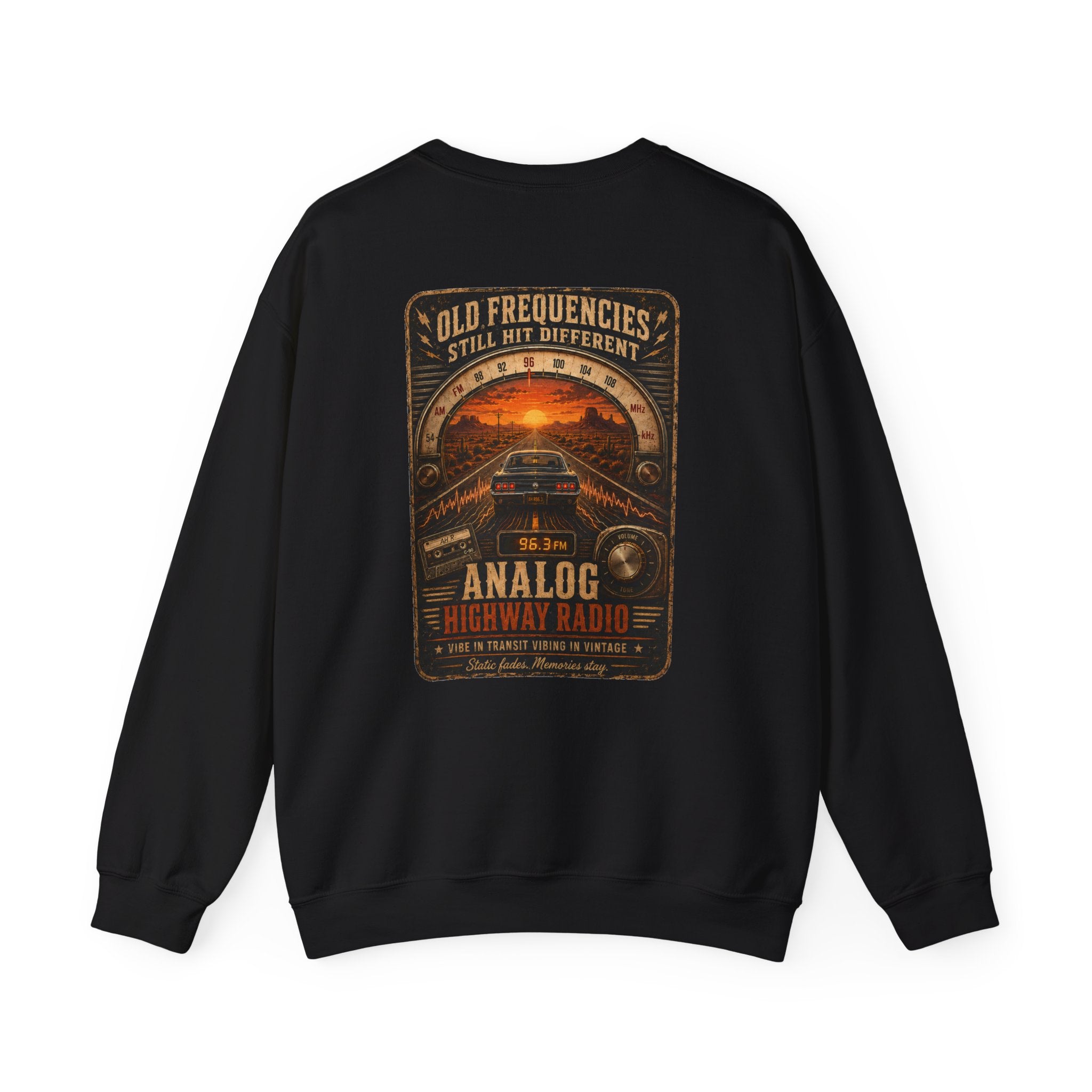 Vibe In Transit | Analog Highway Radio Sweatshirt | Vibing In Vintage