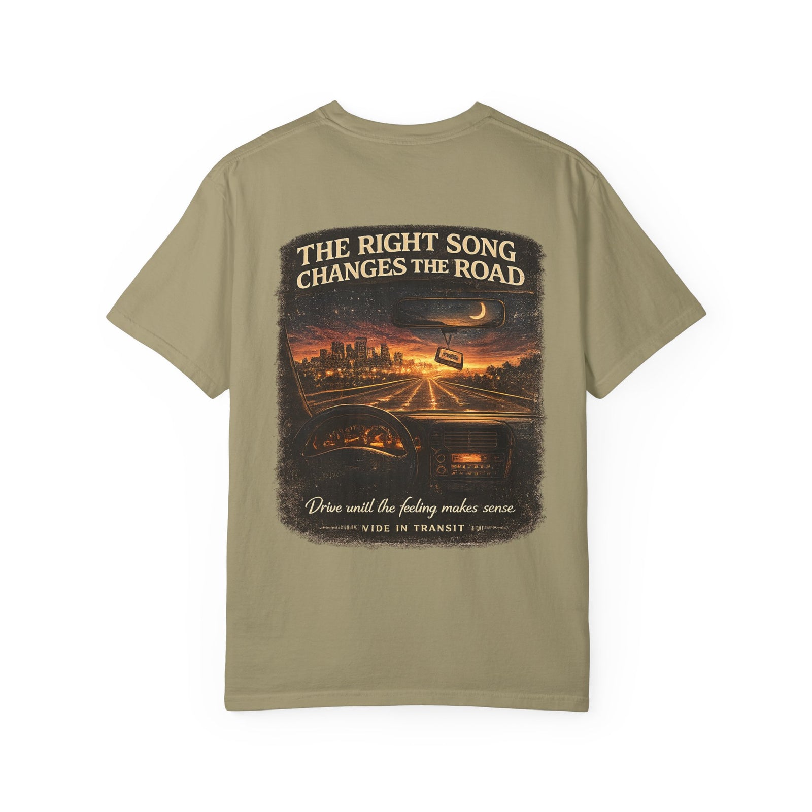 Dashboard Daydreams – Vintage Night Drive Music T-Shirt
