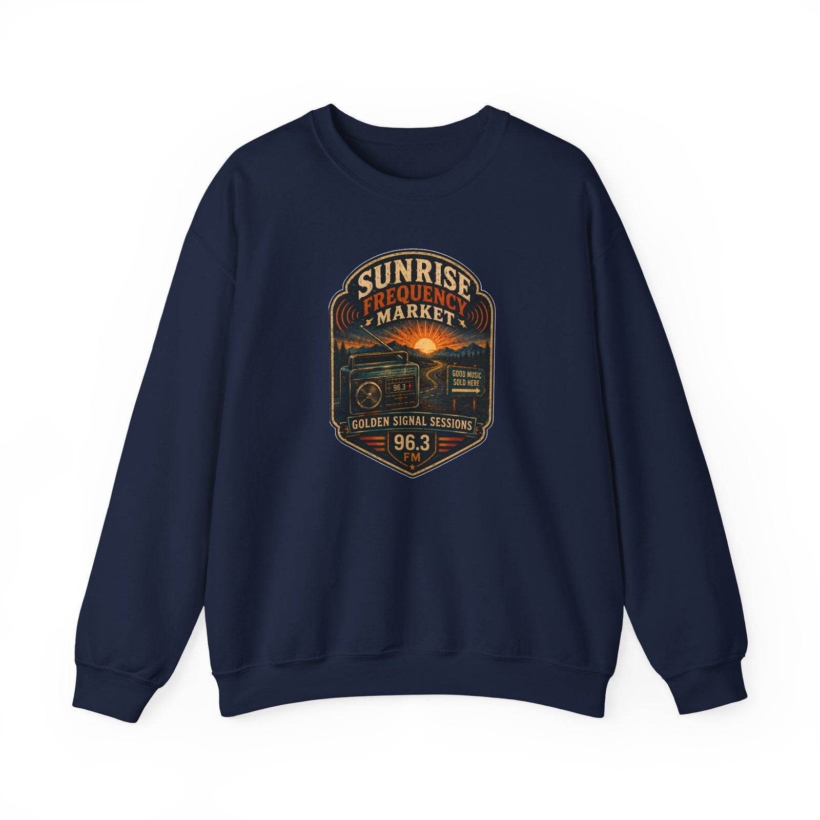 Vibe In Transit | Sunrise Frequency Market | Golden Signal Sessions Sweatshirt