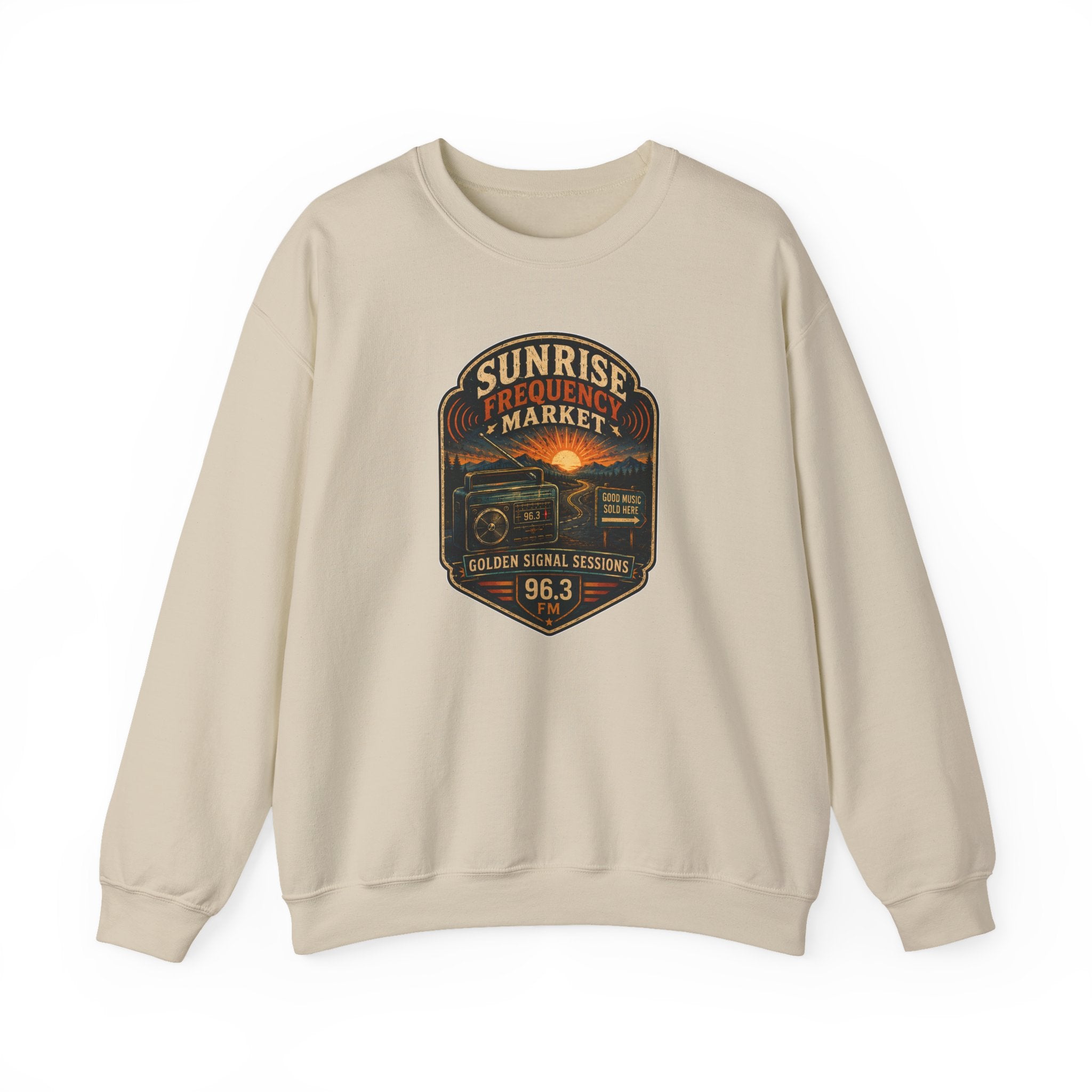 Vibe In Transit | Sunrise Frequency Market | Golden Signal Sessions Sweatshirt