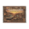 Morning at Mile Zero™ | Premium Woven Blanket | Vintage Americana Sunrise Tapestry | 52" × 37" | Vibe In Transit