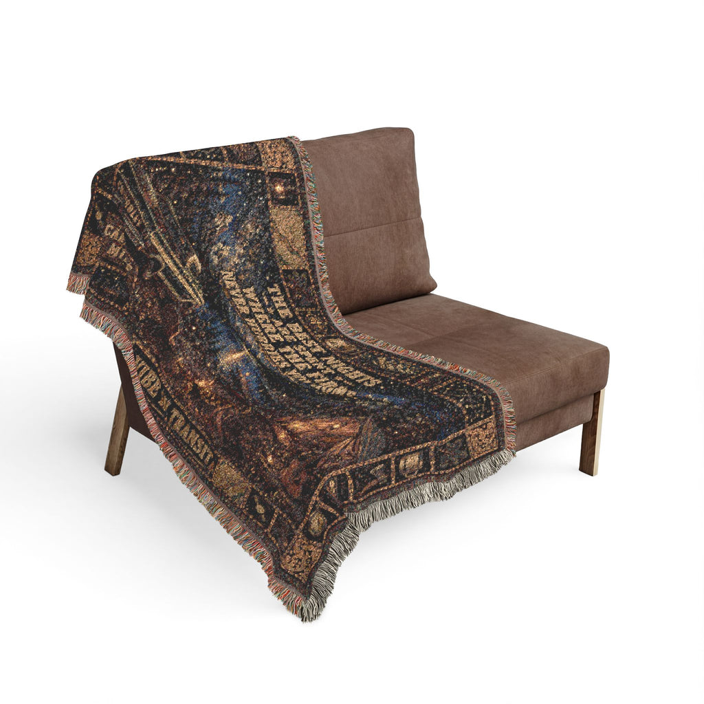 Campfire Mile™ | Premium Woven Blanket | Vintage Americana Campfire Tapestry | 52" × 37" | Vibe In Transit