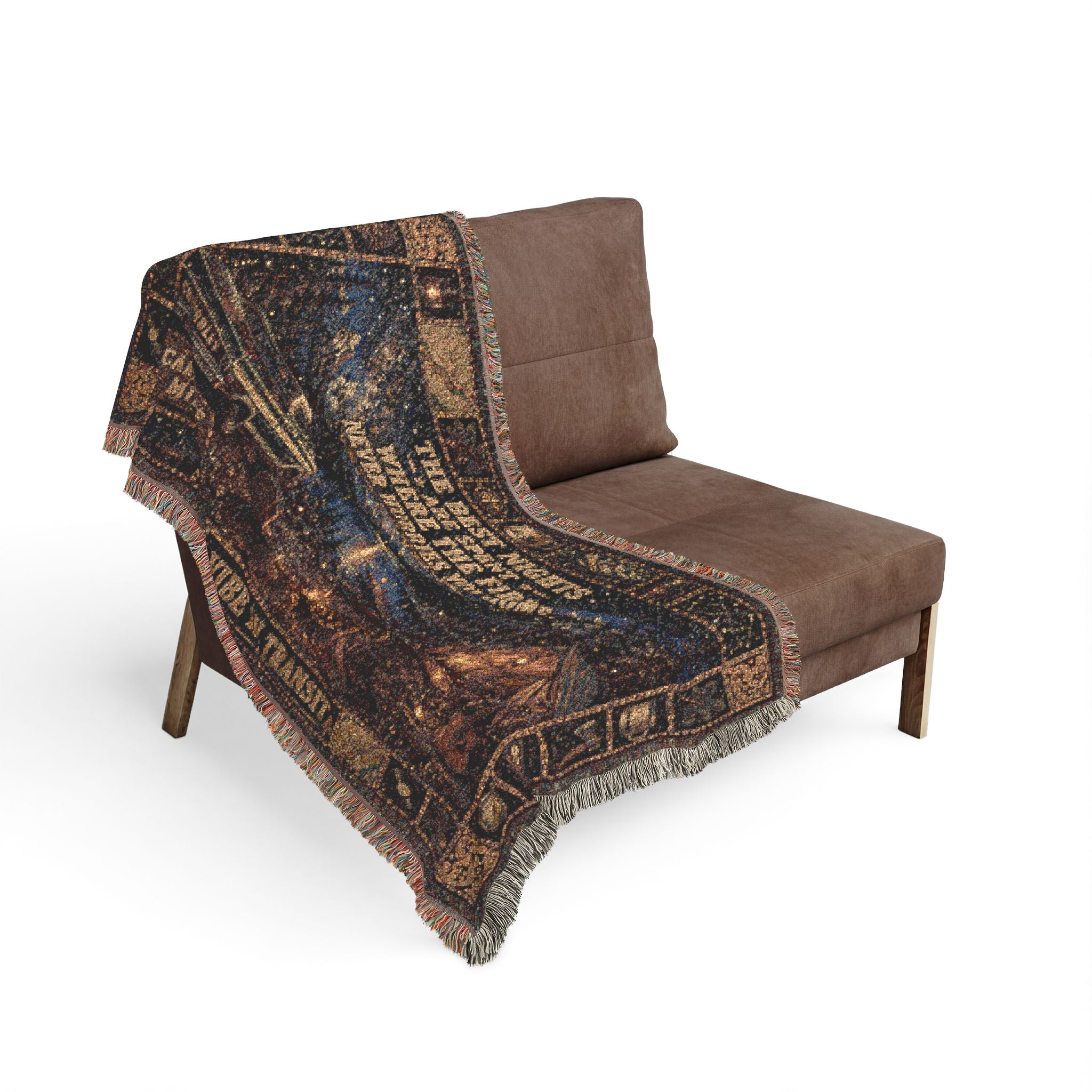 Campfire Mile™ | Premium Woven Blanket | Vintage Americana Campfire Tapestry | 52" × 37" | Vibe In Transit