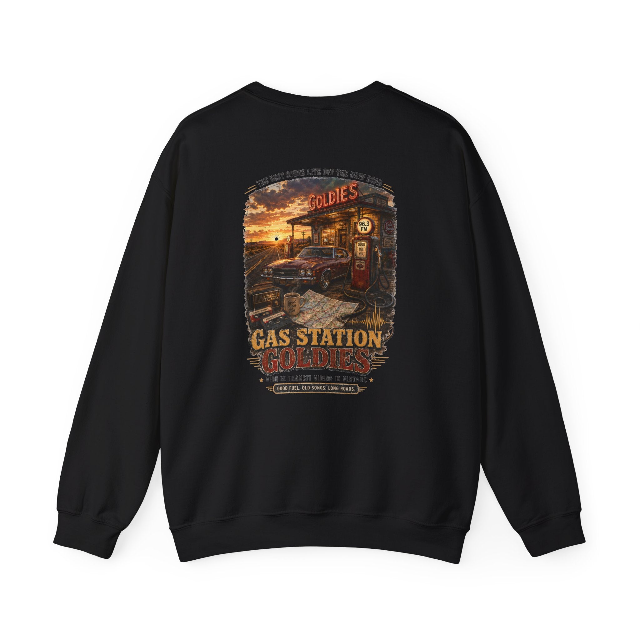 Vibe In Transit | Gas Station Goldies Sweatshirt | Vibing In Vintage