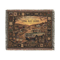 The Long Way Home™ | Premium Woven Blanket | Vintage Backroads Americana Tapestry | 60" × 50" | Vibe In Transit