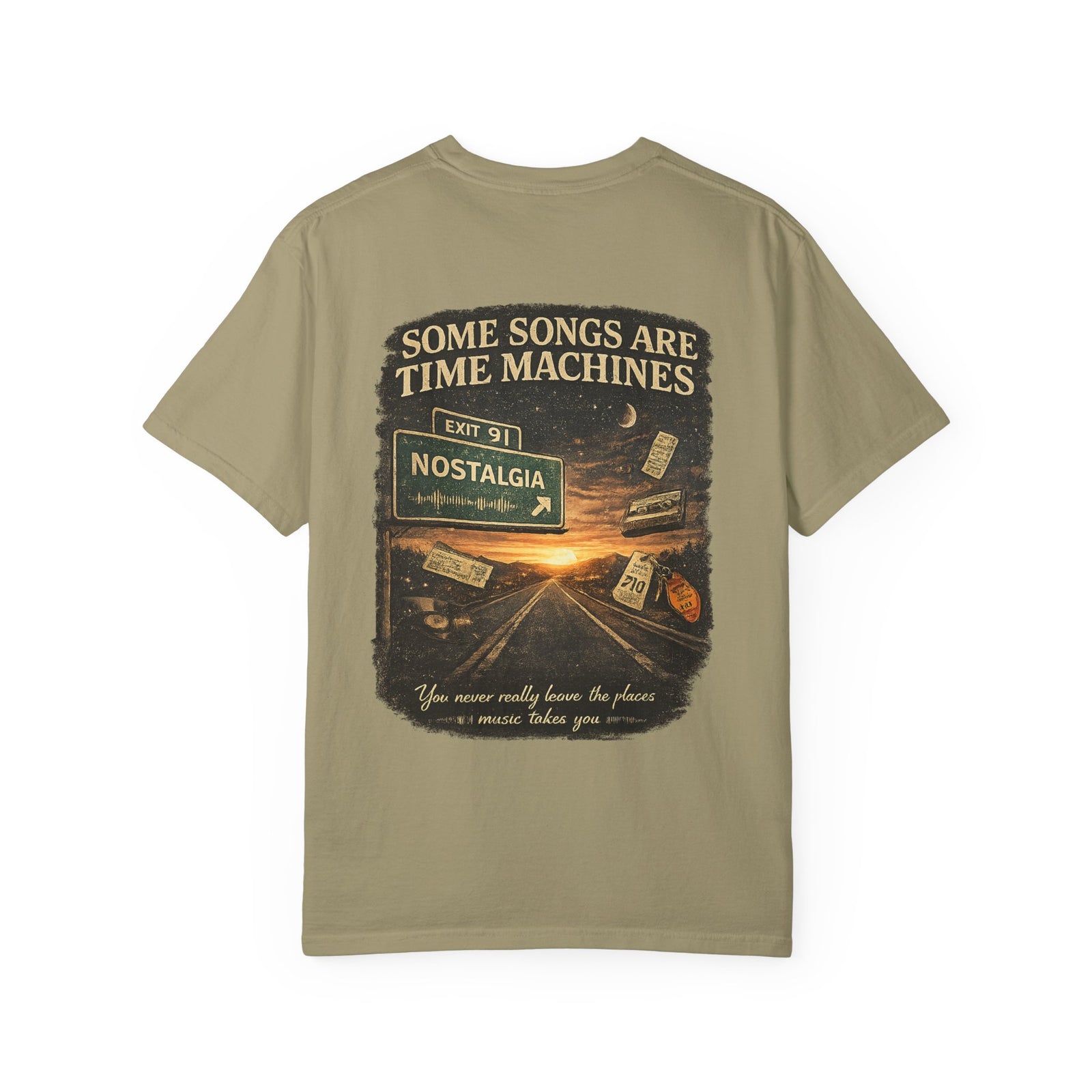 Exit Nostalgia – Some Songs Are Time Machines Vintage Road Trip T-Shirt