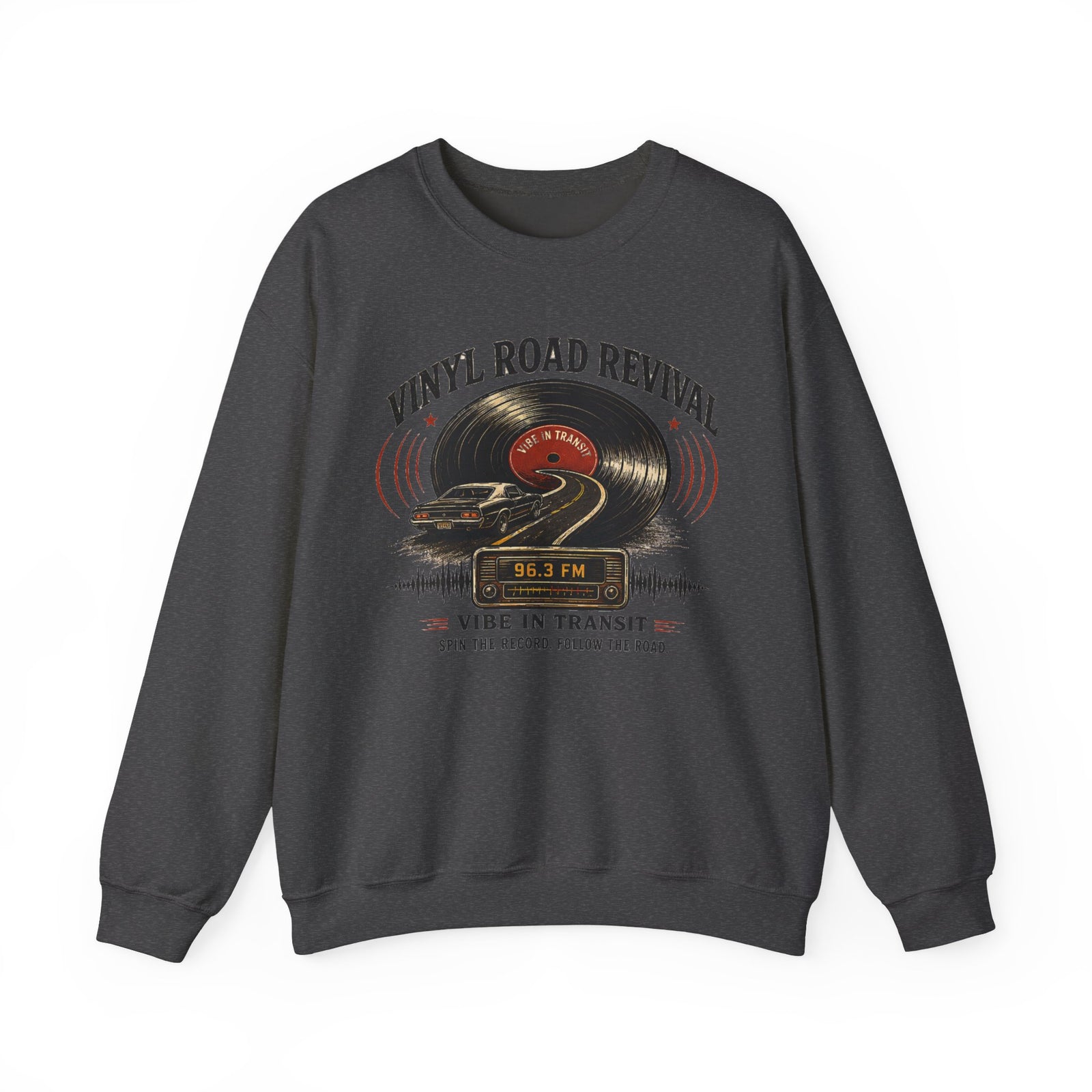 Vibe In Transit | Vinyl Road Revival Sweatshirt | Vibing In Vintage