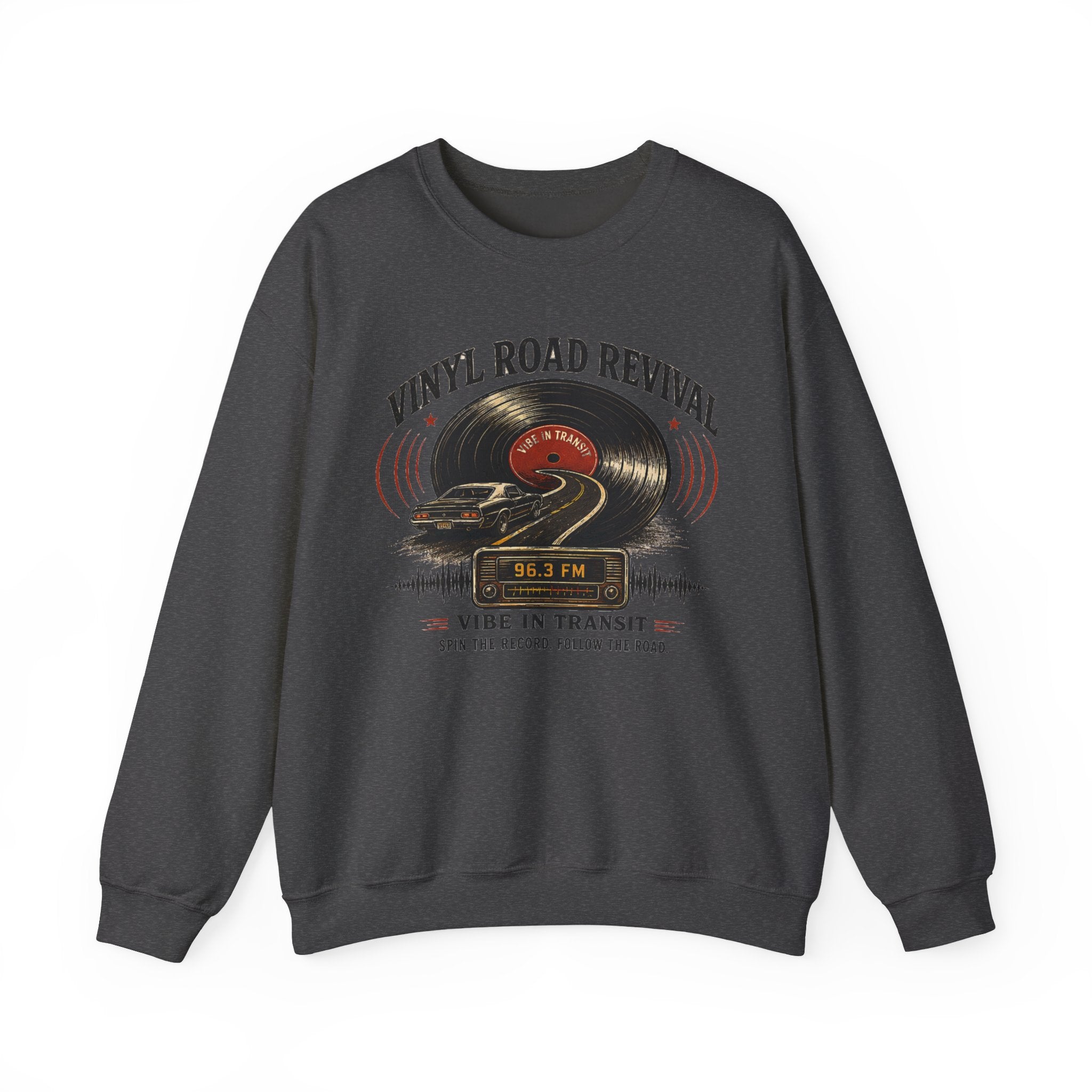 Vibe In Transit | Vinyl Road Revival Sweatshirt | Vibing In Vintage