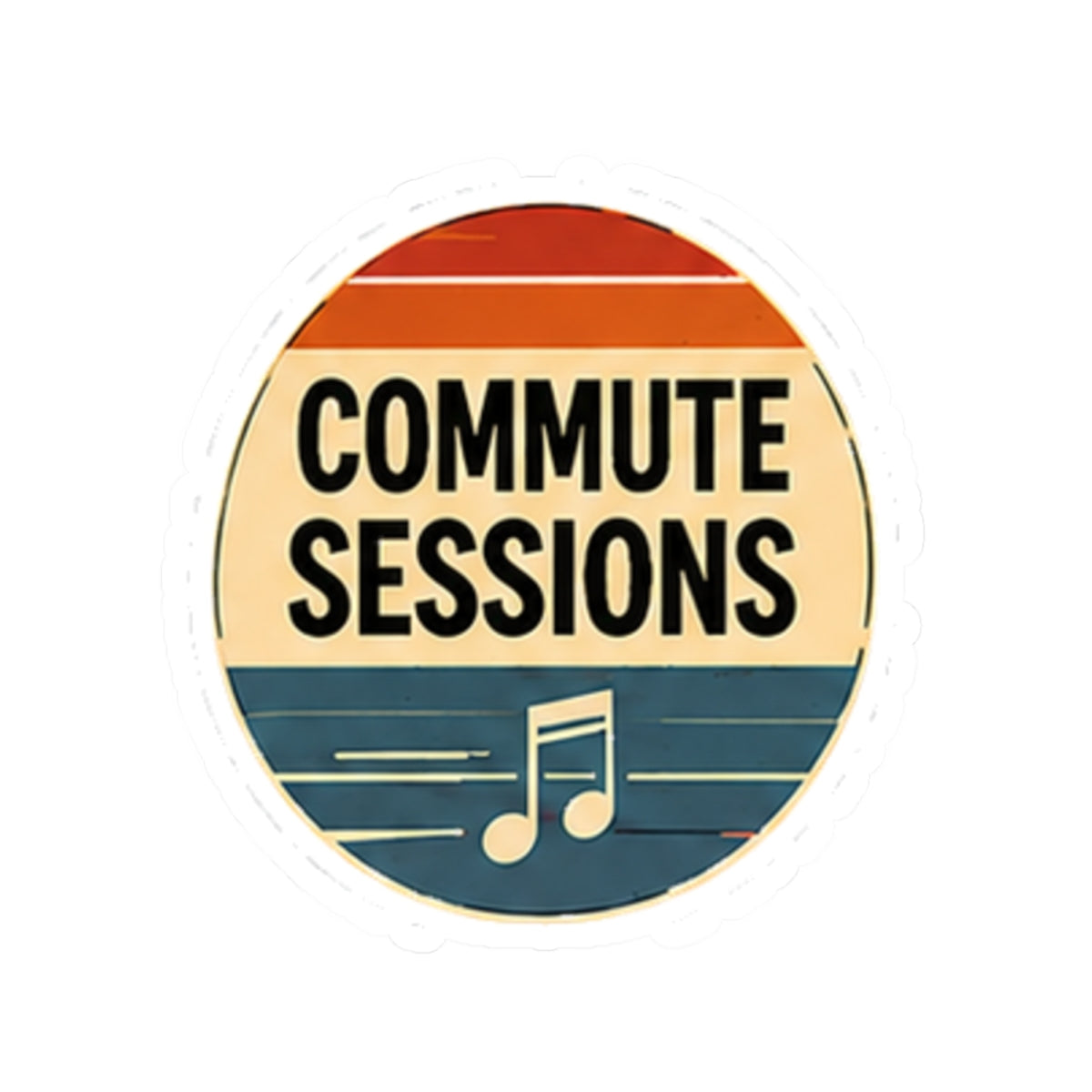 Vibe In Transit® | Commute Sessions Sticker | Music Commute Vinyl Sticker