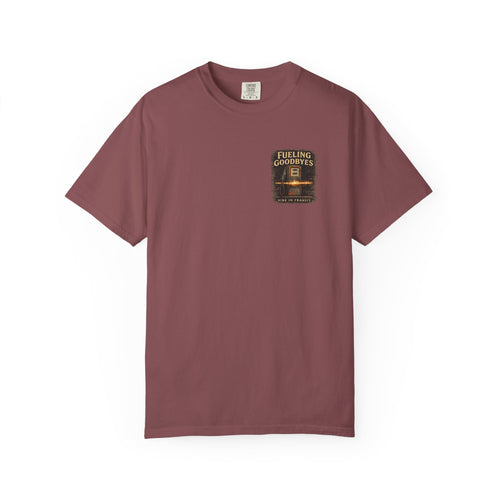 Fueling Goodbyes – Vintage Gas Station Road Trip T-Shirt