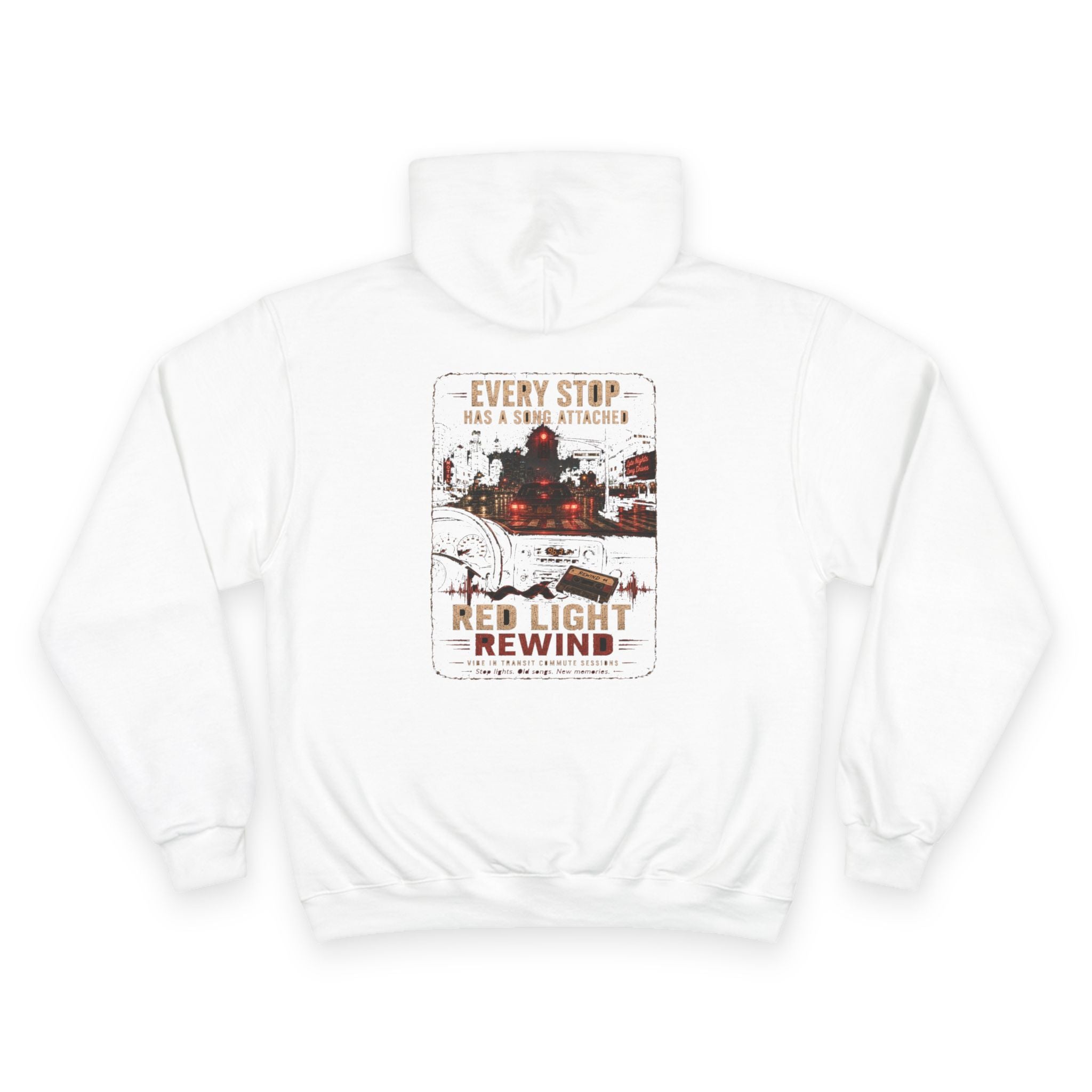Vibe In Transit | Red Light Rewind Hoodie | Commute Sessions