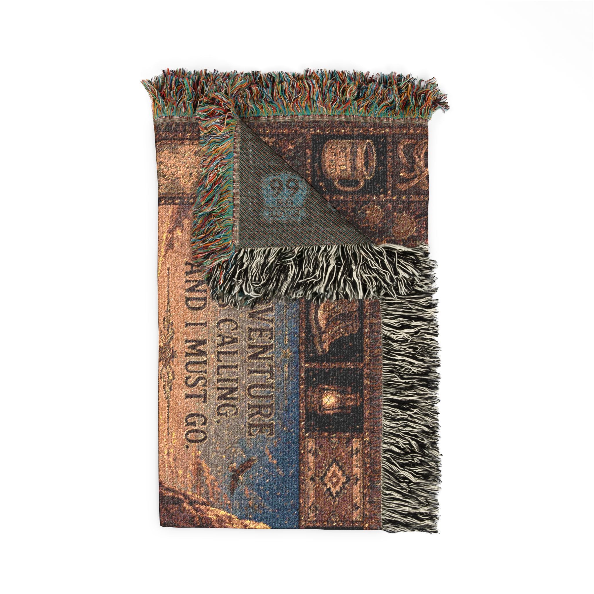 Red Rock Camp™ | Premium Woven Blanket | Vintage Desert Adventure Tapestry | 60" × 50" | Vibe In Transit