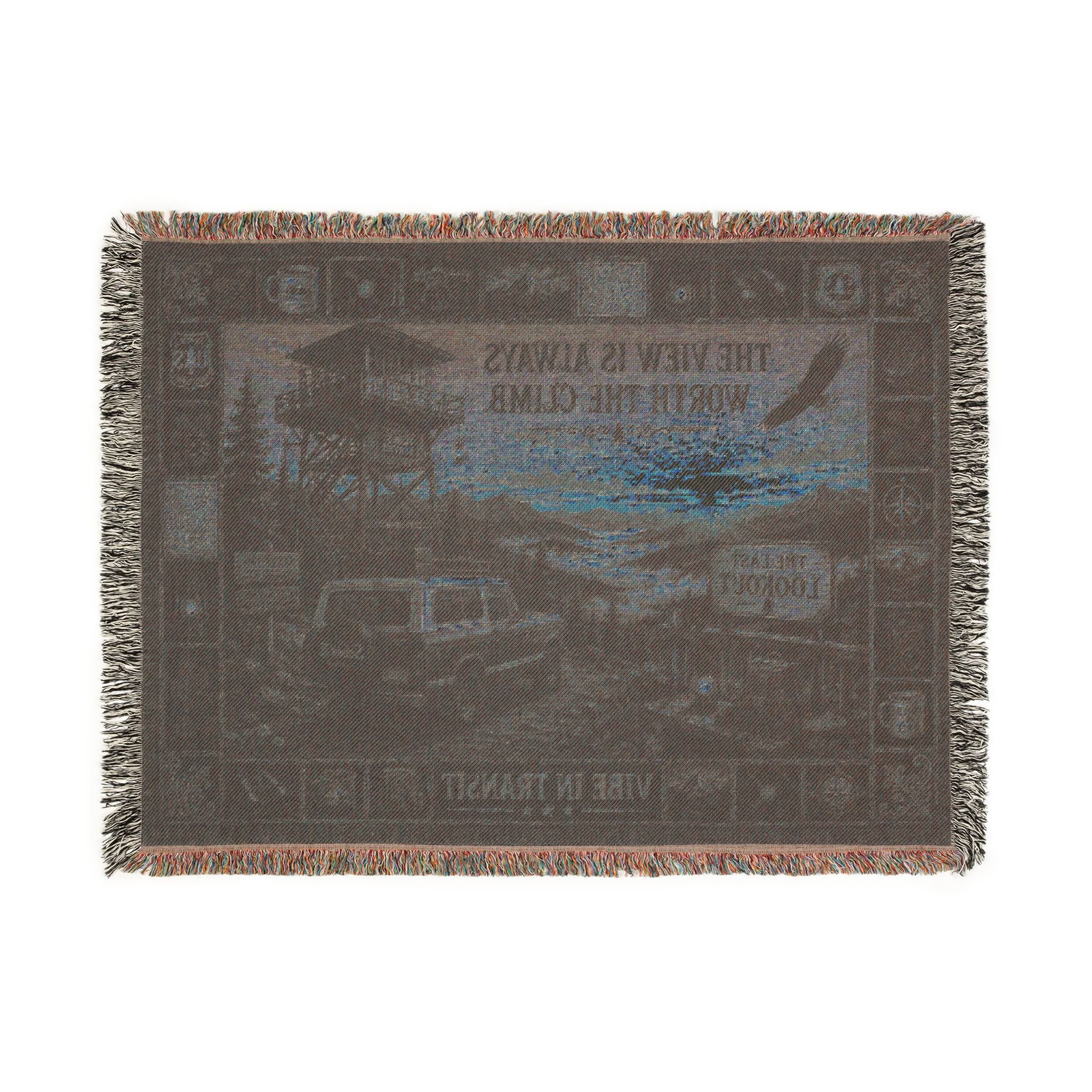 The Last Lookout™ | Premium Woven Blanket | Vintage Fire Tower Tapestry | 80" × 60" | Vibe In Transit