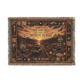The Last Mile™ | Premium Woven Blanket | Vintage Americana Highway Tapestry | 52" × 37" | Vibe In Transit