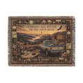 Blue Ridge Sunrise™ | Premium Woven Blanket | Vintage Mountain Parkway Tapestry | 80" × 60" | Vibe In Transit