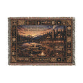Last Light Lodge™ | Premium Woven Blanket | Vintage Mountain Lodge Tapestry | 52" × 37" | Vibe In Transit
