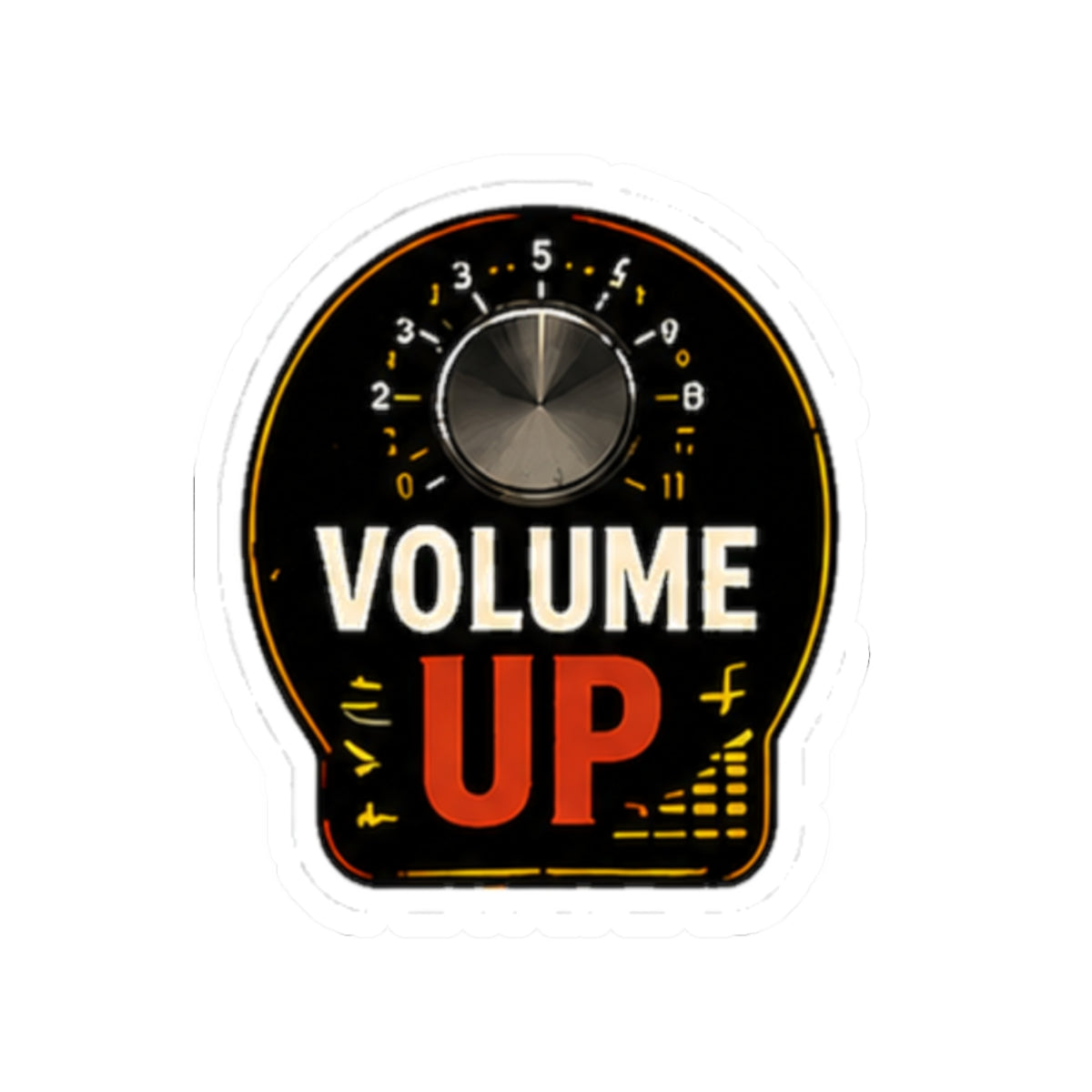 Vibe In Transit | Volume Up Sticker | Retro Music Lover Sticker