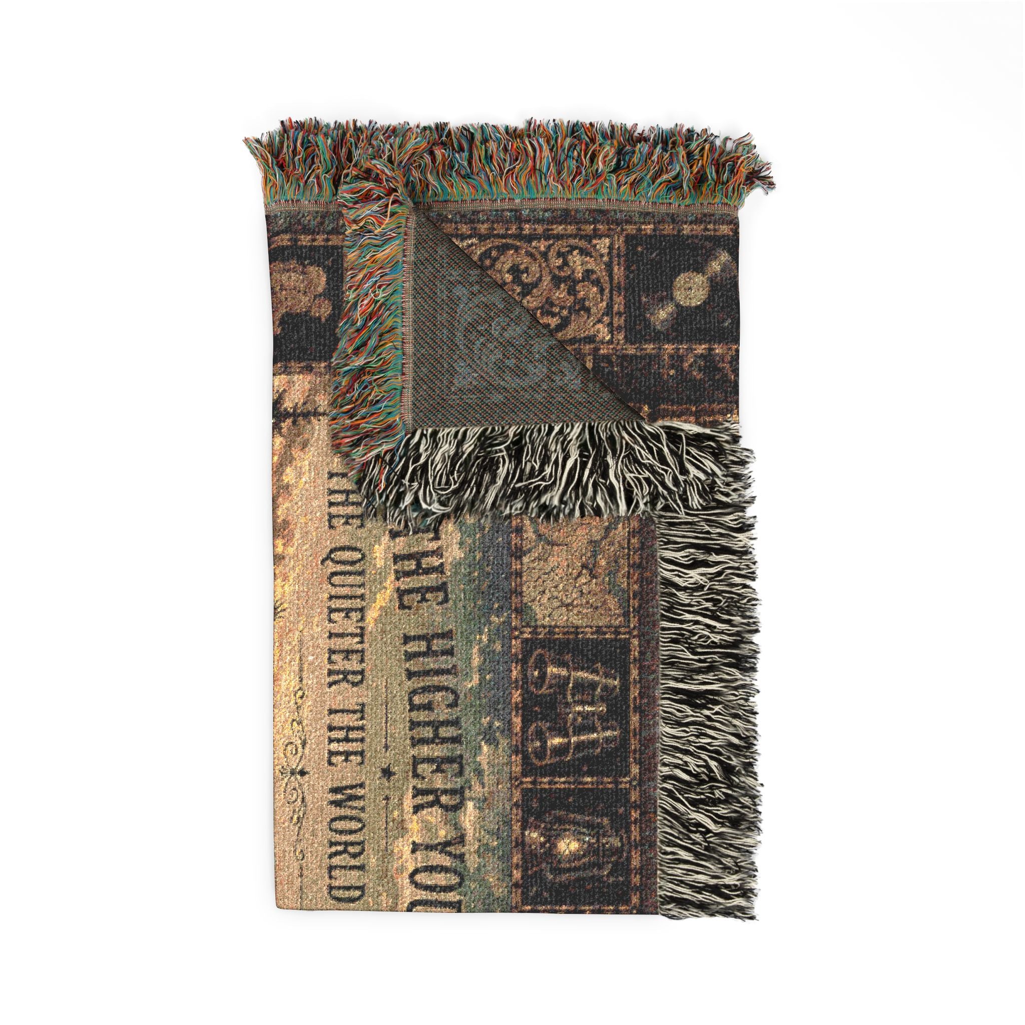 Signal Peak™ | Premium Woven Blanket | Vintage Fire Lookout Tapestry | 52" × 37" | Vibe In Transit