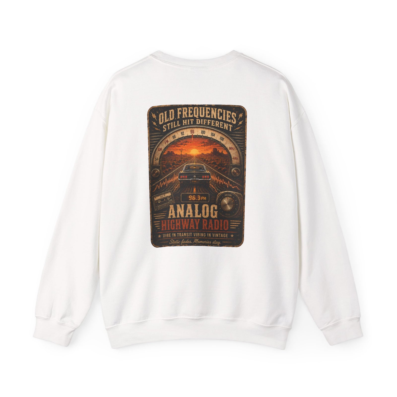 Vibe In Transit | Analog Highway Radio Sweatshirt | Vibing In Vintage