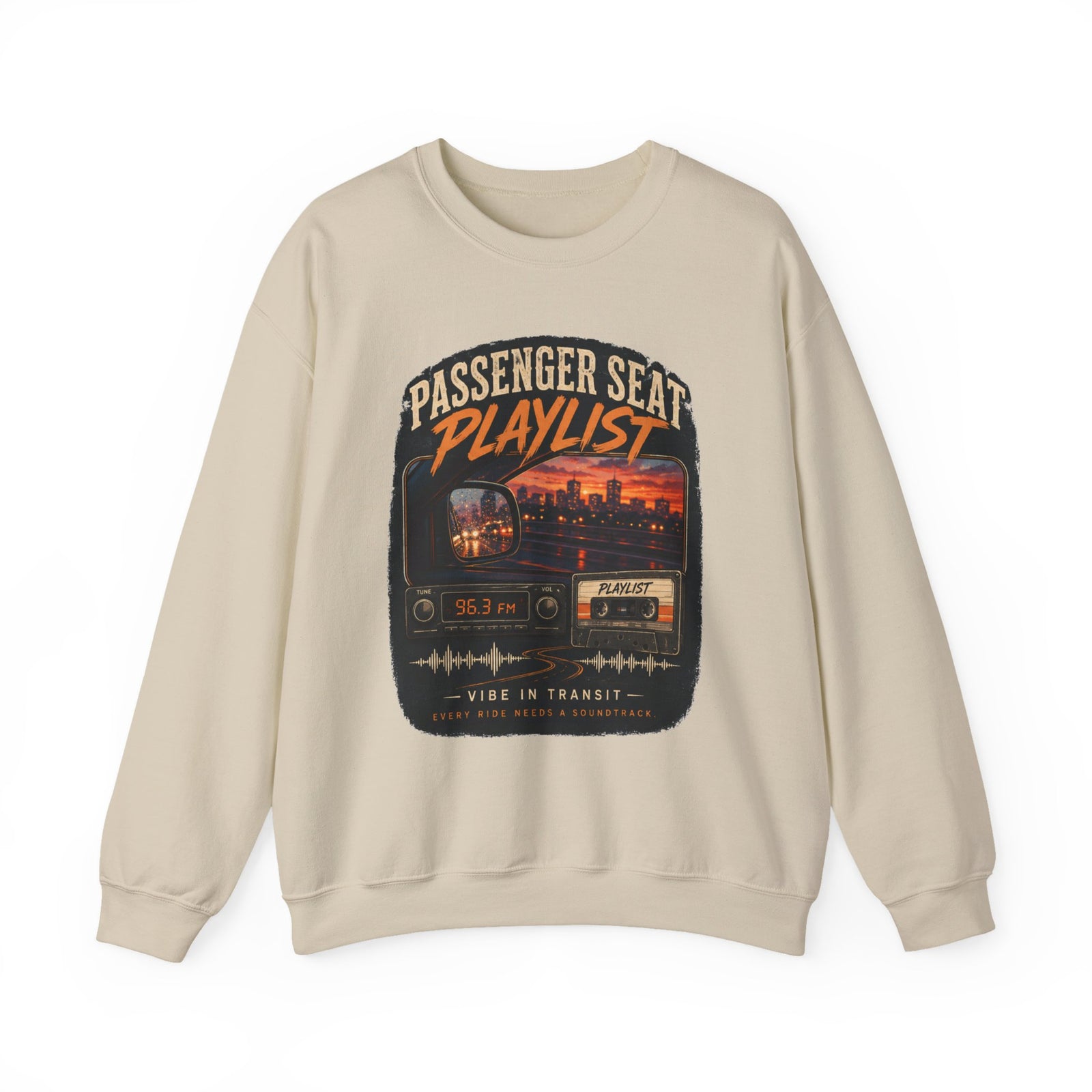 Vibe In Transit | Passenger Seat Playlist Sweatshirt | Commute Sessions