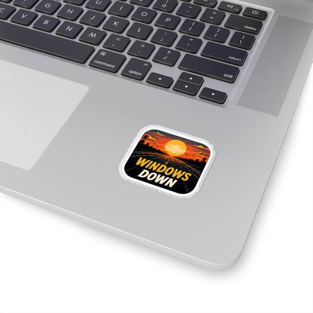 Vibe In Transit | Windows Down Sticker | Sunset Road Trip Music Sticker