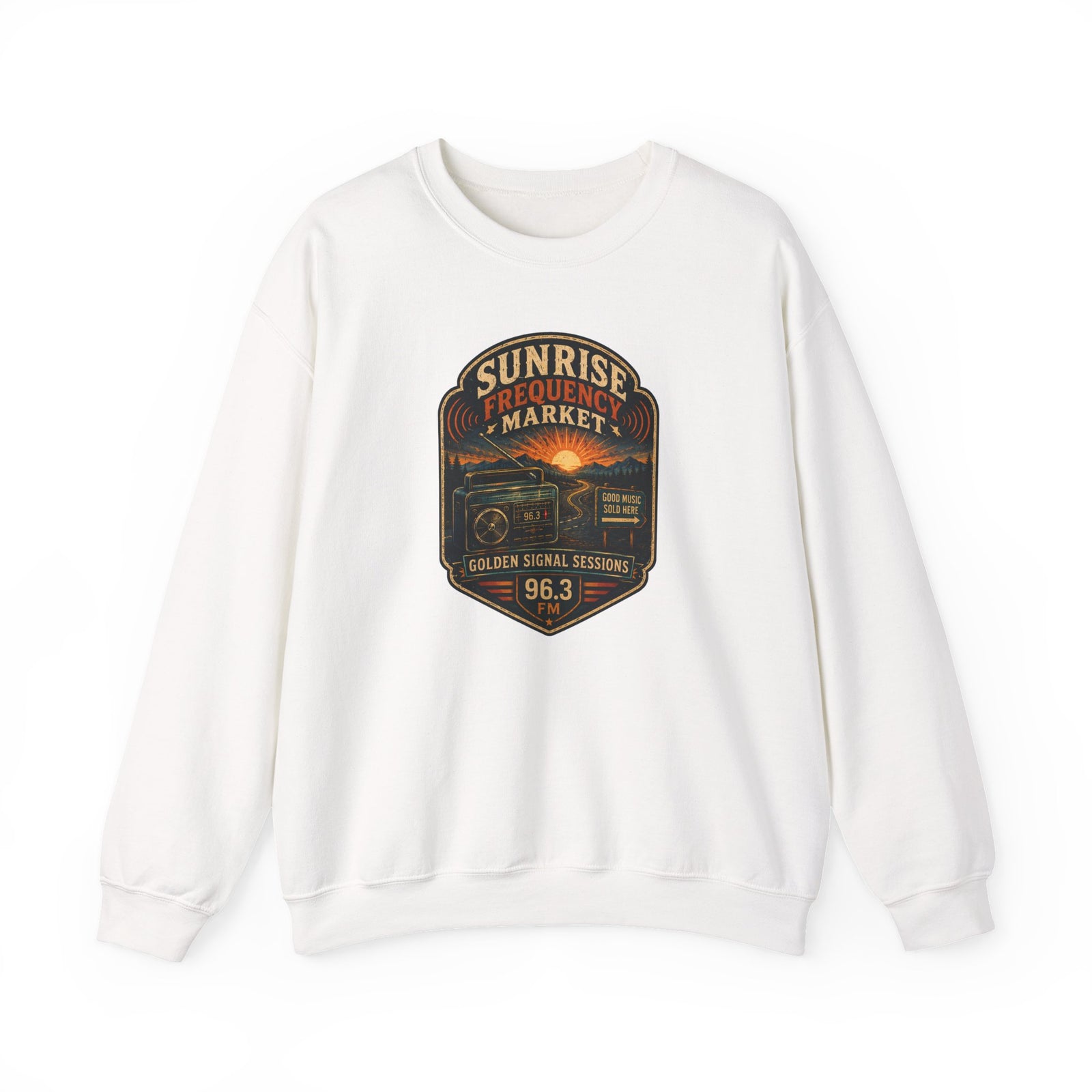 Vibe In Transit | Sunrise Frequency Market | Golden Signal Sessions Sweatshirt