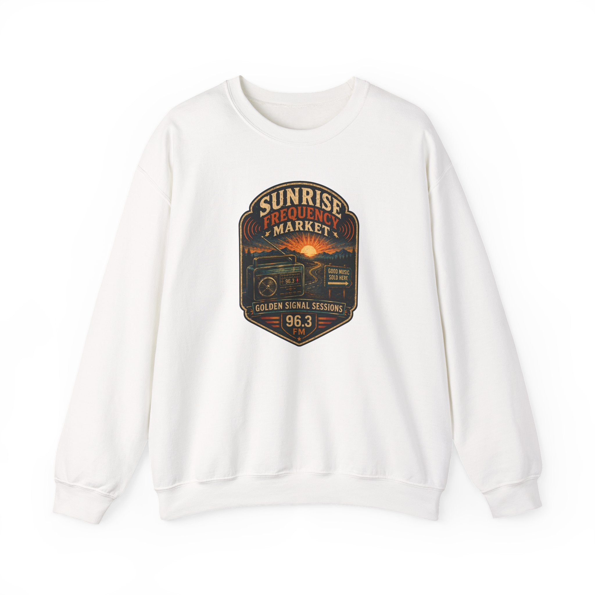Vibe In Transit | Sunrise Frequency Market | Golden Signal Sessions Sweatshirt