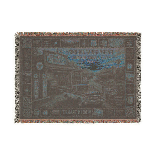 Crossroads Mercantile™ | Premium Woven Blanket | Vintage General Store Tapestry | 52" × 37" | Vibe In Transit