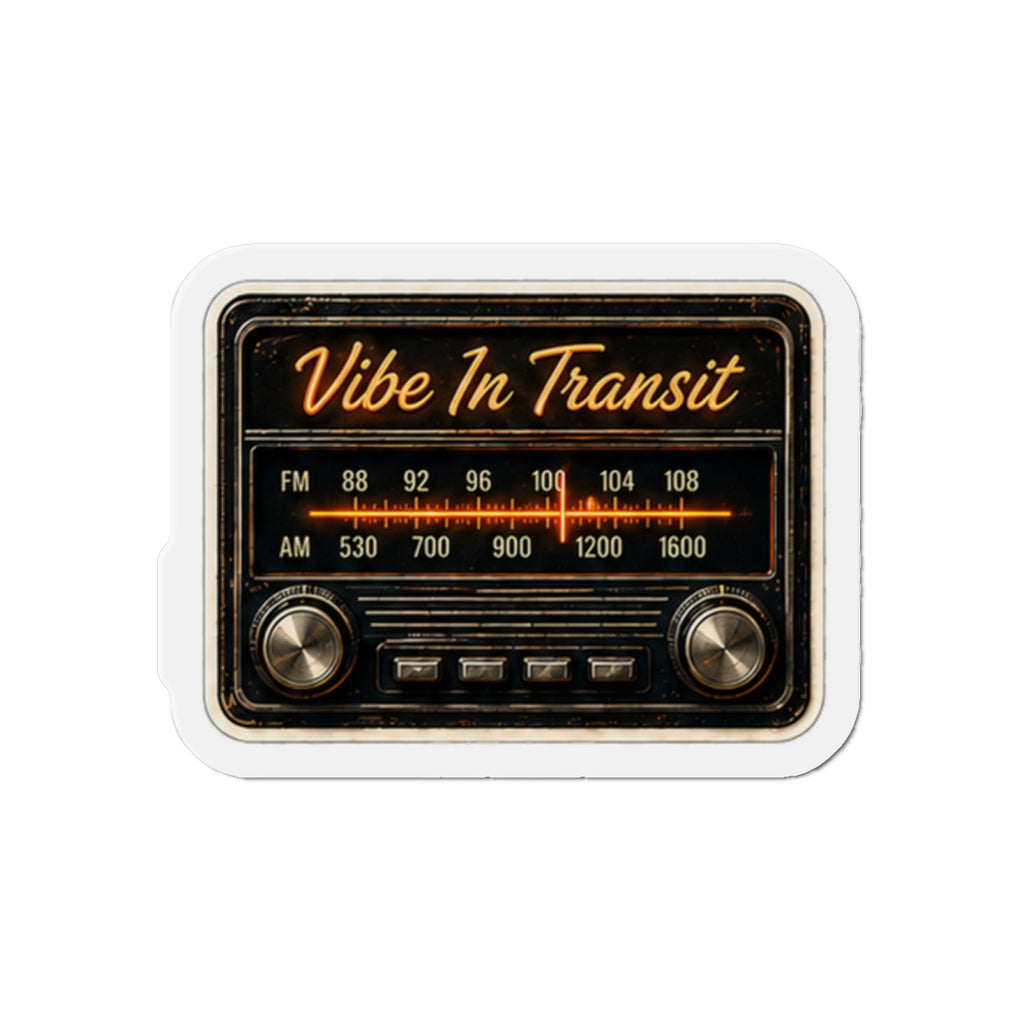 Vibe In Transit | Retro Radio | Dashboard Magnet