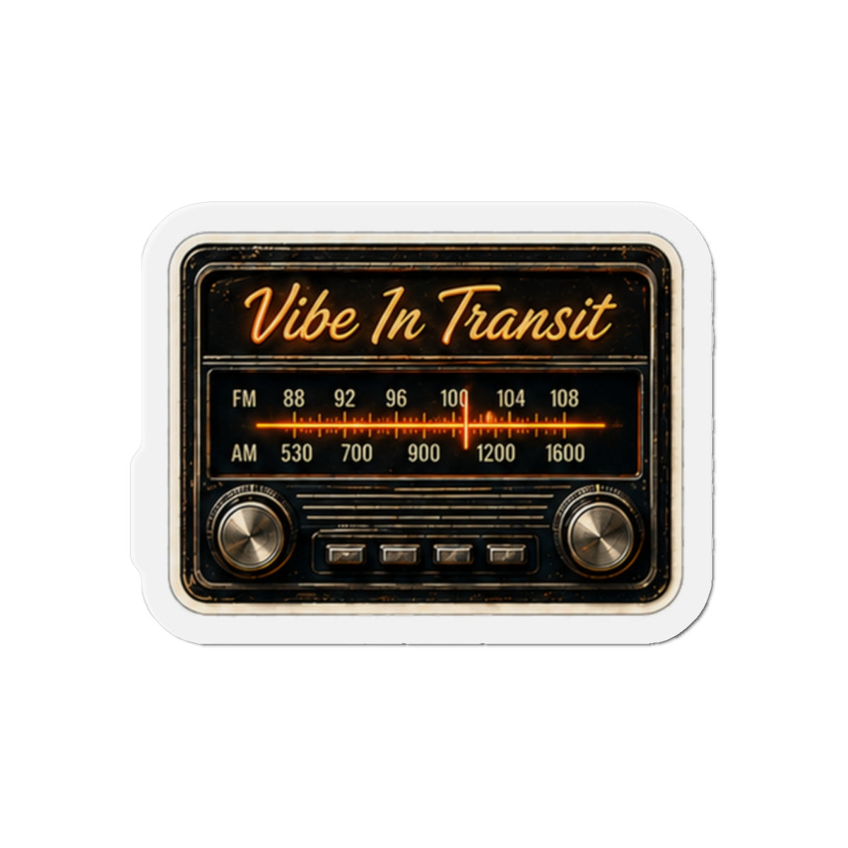 Vibe In Transit | Retro Radio | Dashboard Magnet