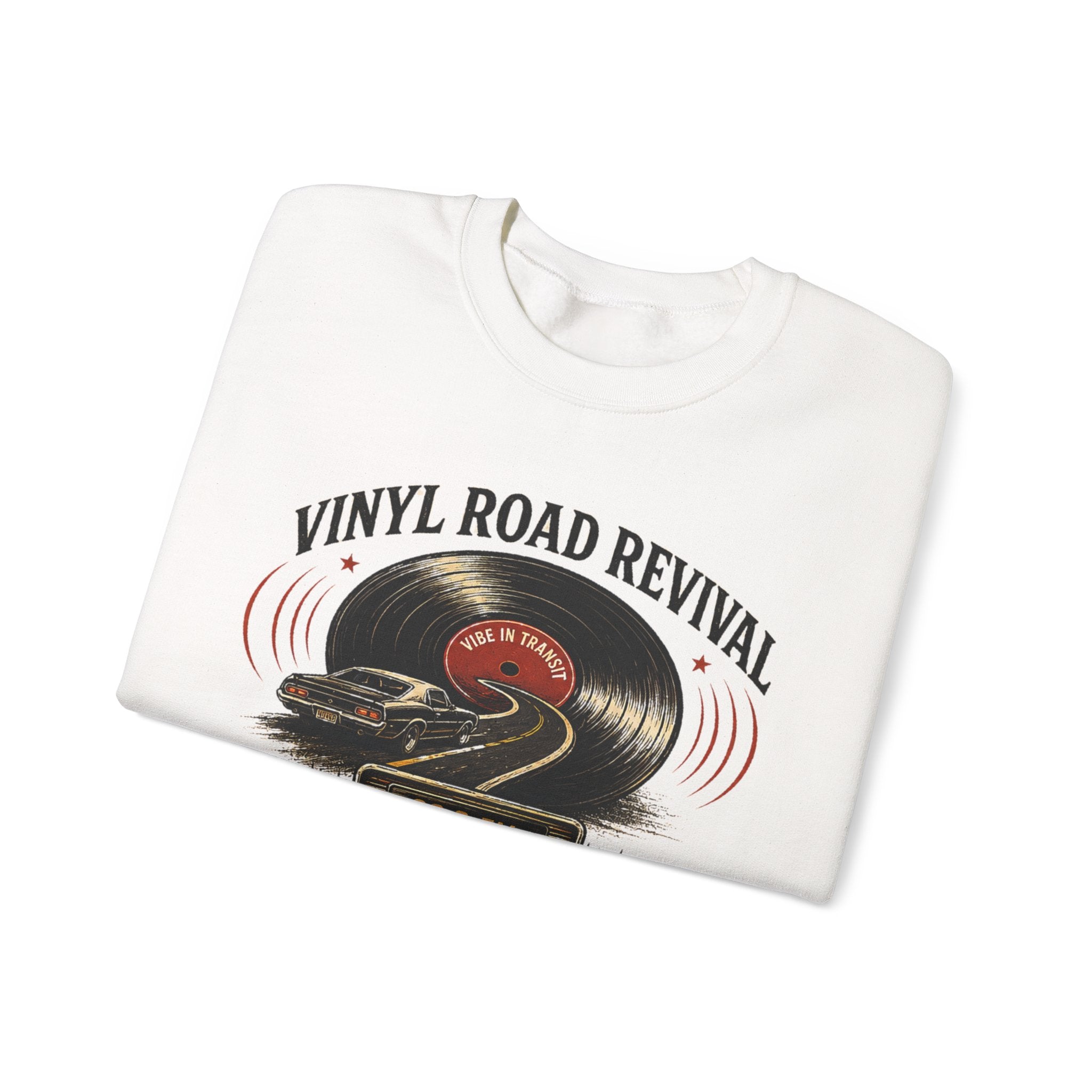 Vibe In Transit | Vinyl Road Revival Sweatshirt | Vibing In Vintage