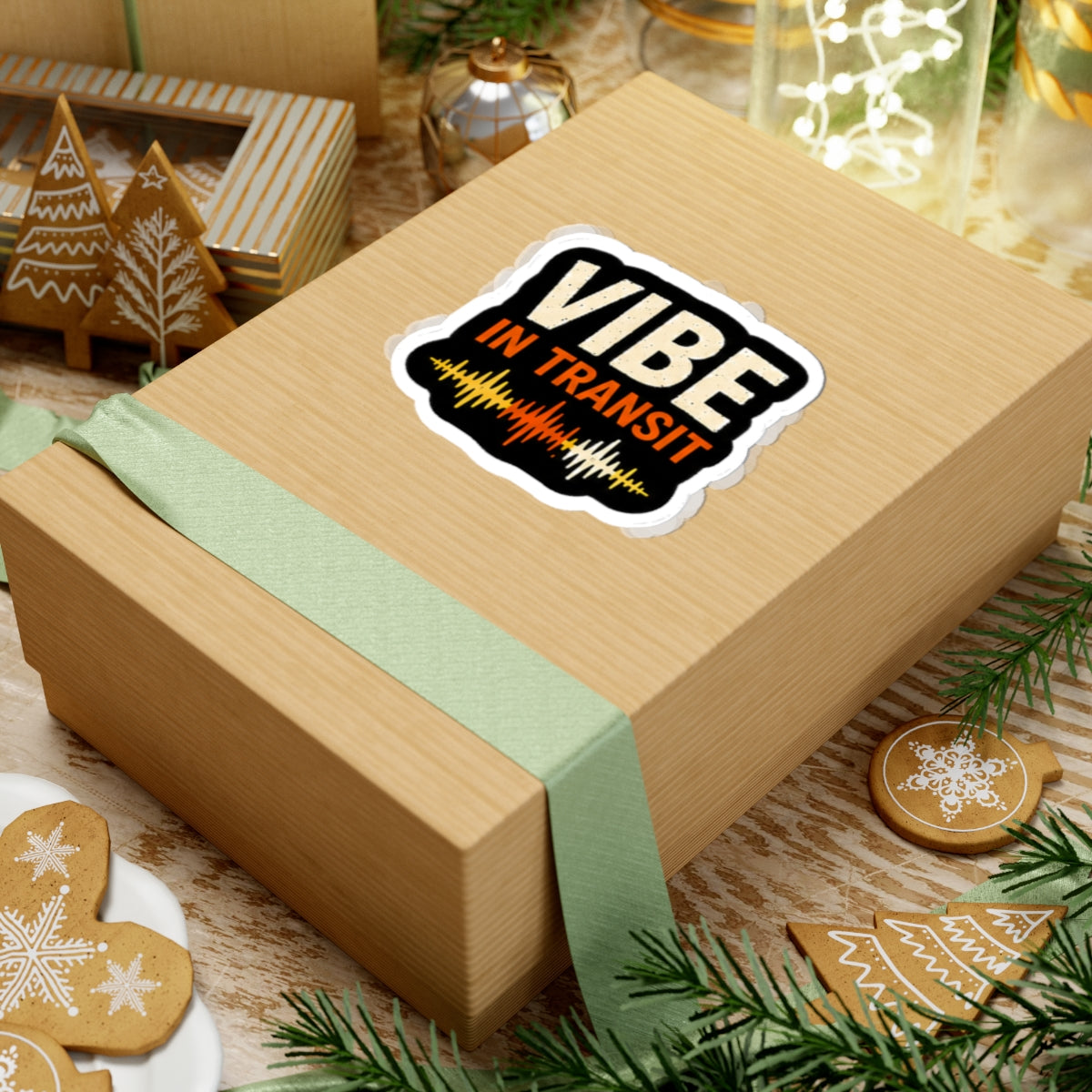 Vibe In Transit | Soundwave Logo Sticker | Music-Inspired Vinyl Sticker