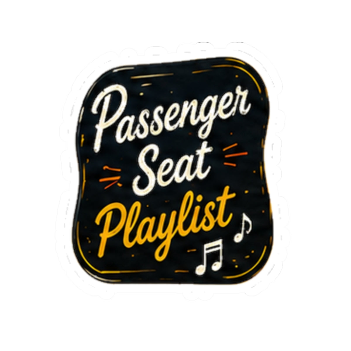 Vibe In Transit | Passenger Seat Playlist Sticker | Road Trip Music Sticker