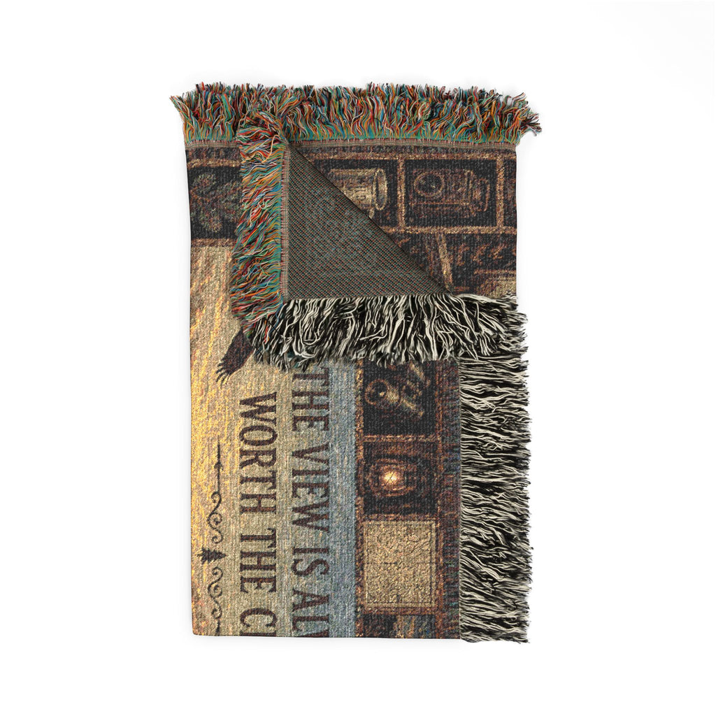 The Last Lookout™ | Premium Woven Blanket | Vintage Fire Tower Tapestry | 80" × 60" | Vibe In Transit